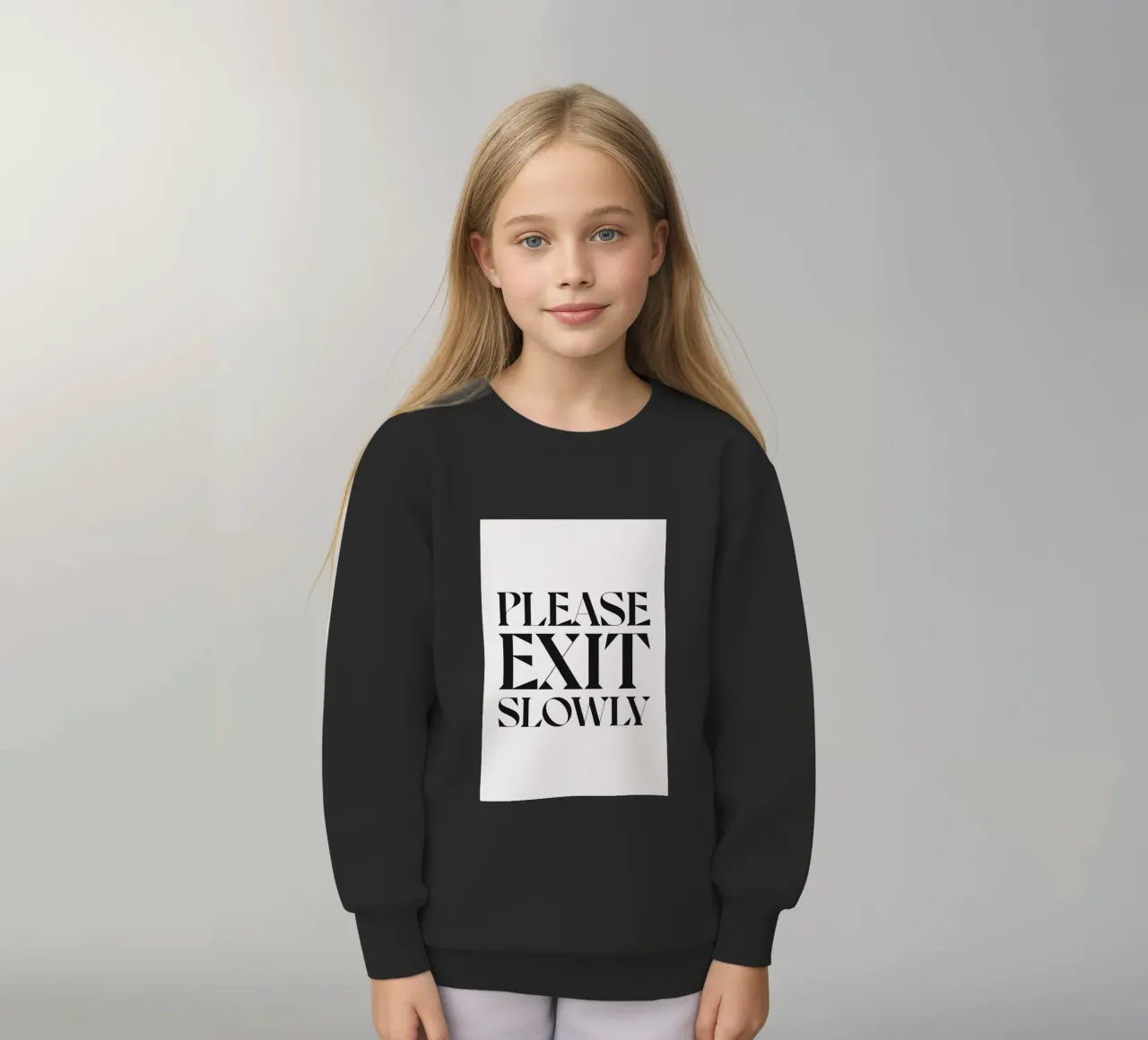 SI PREGA DI USCIRE LENTAMENTE felpa bambino da n.4