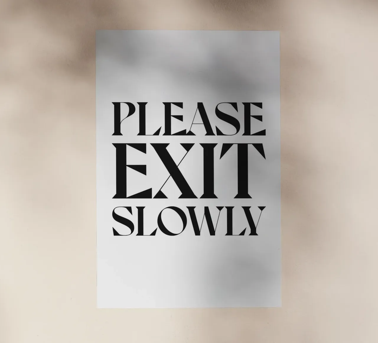 SI PREGA DI USCIRE LENTAMENTE pellicola backlit da n.4