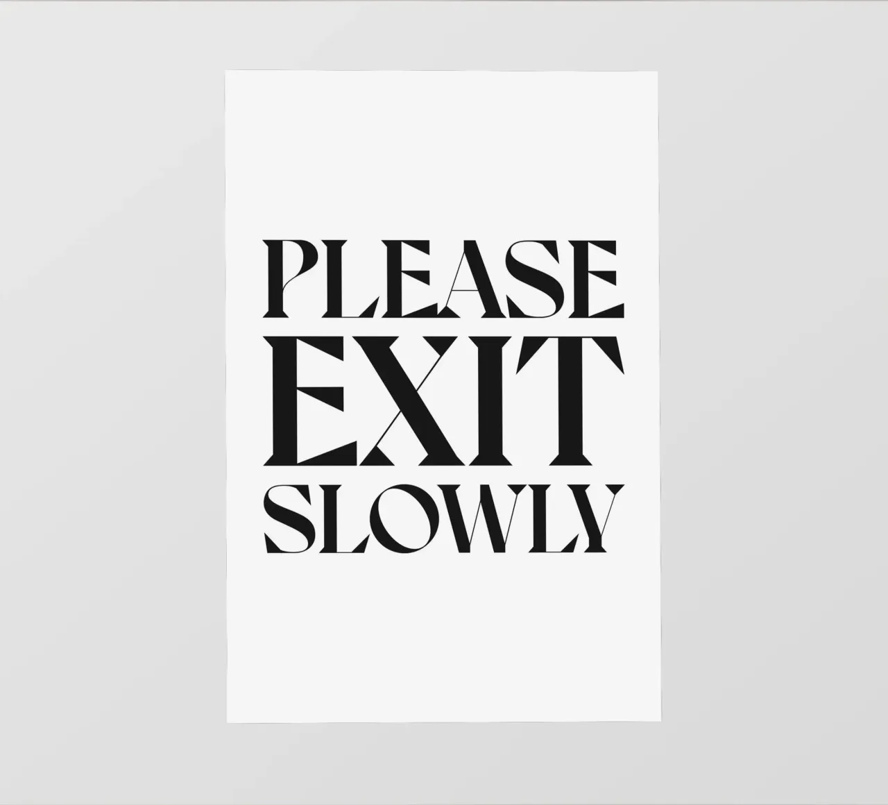 SI PREGA DI USCIRE LENTAMENTE pellicola backlit da n.4