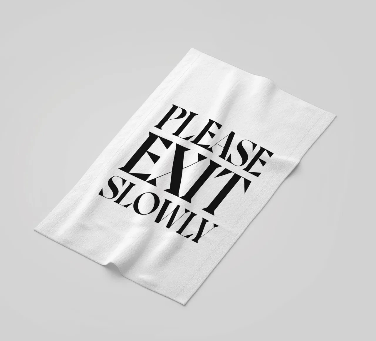 SI PREGA DI USCIRE LENTAMENTE telo mare da n.4