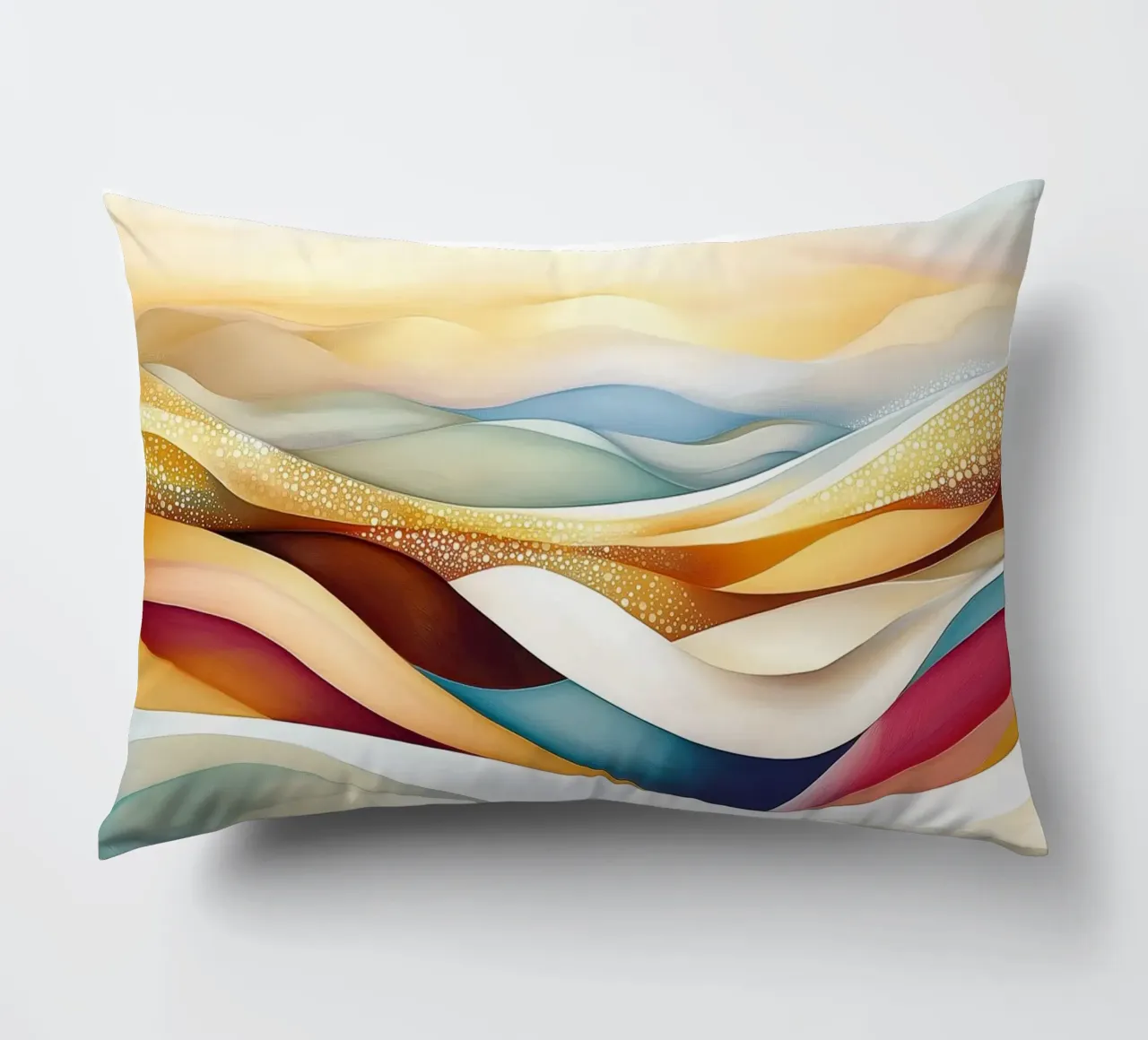 Coloured mountains decorative cushion by Imagine