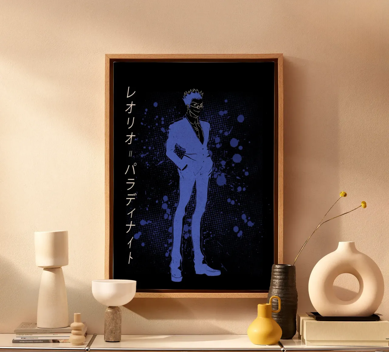 Leorio Paradinight canvas met Baklijst van Neonartstudio