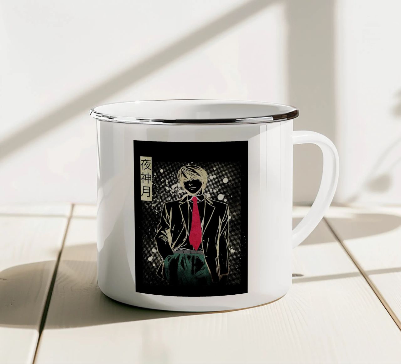 Light Yagami tazza in smalto da Neonartstudio