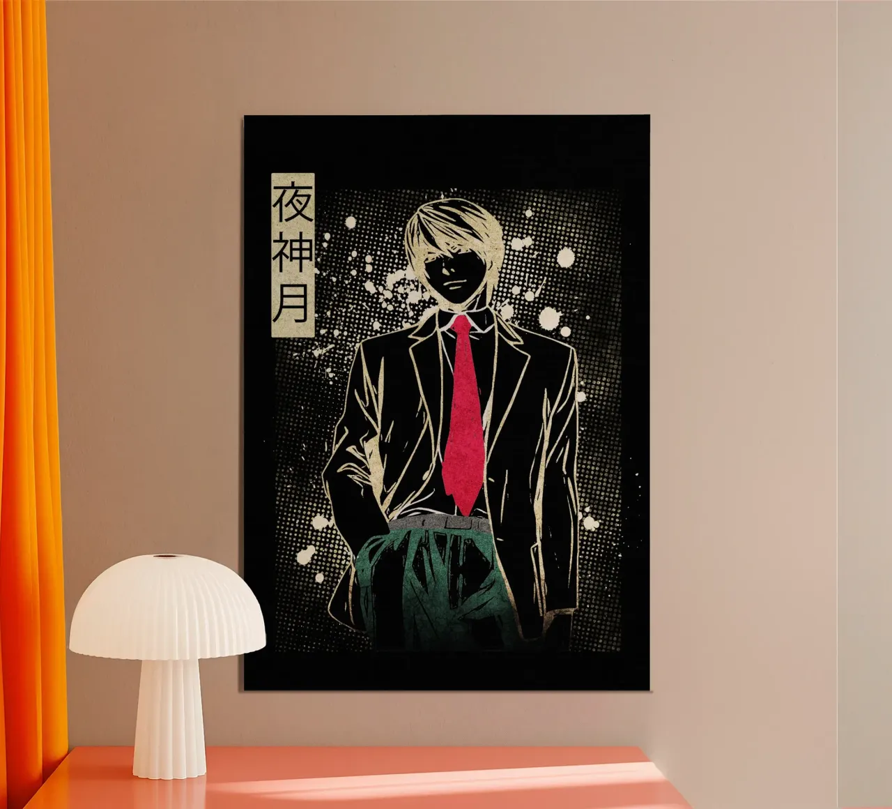 Light Yagami poster con telaio in legno da Neonartstudio
