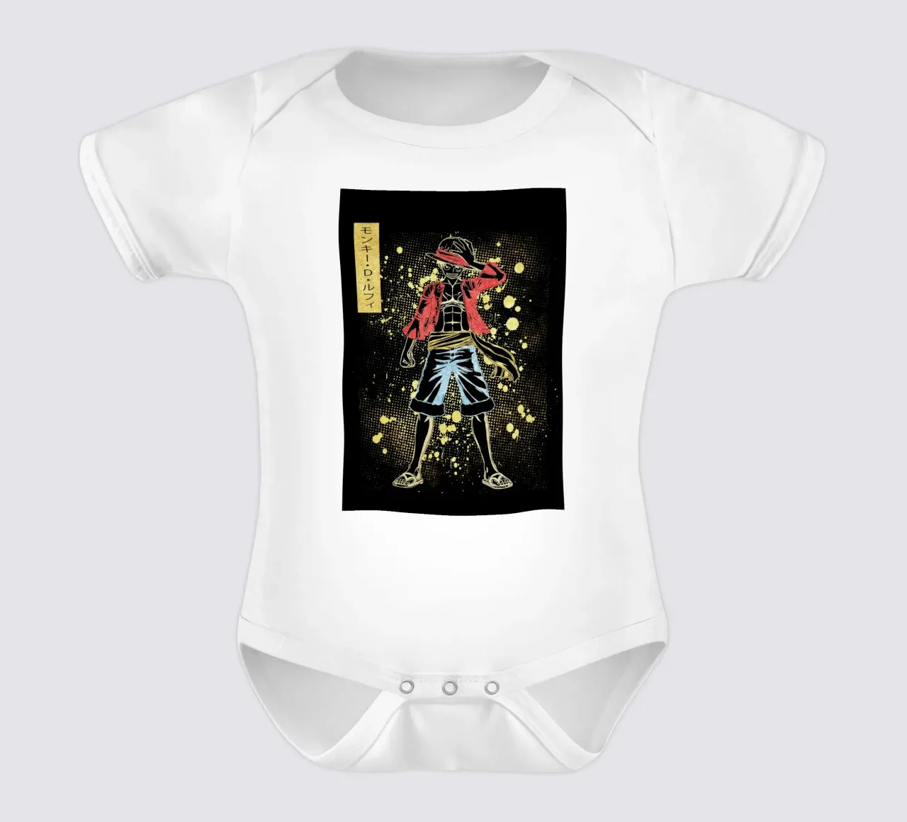 Monkey D. Luffy body neonato maniche corte da Neonartstudio