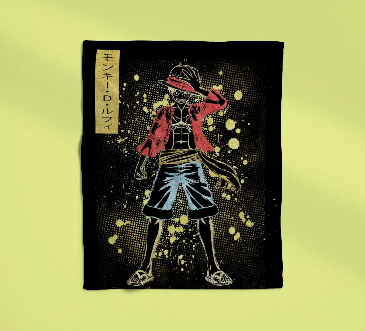 Monkey D. Luffy coperta in pile da Neonartstudio