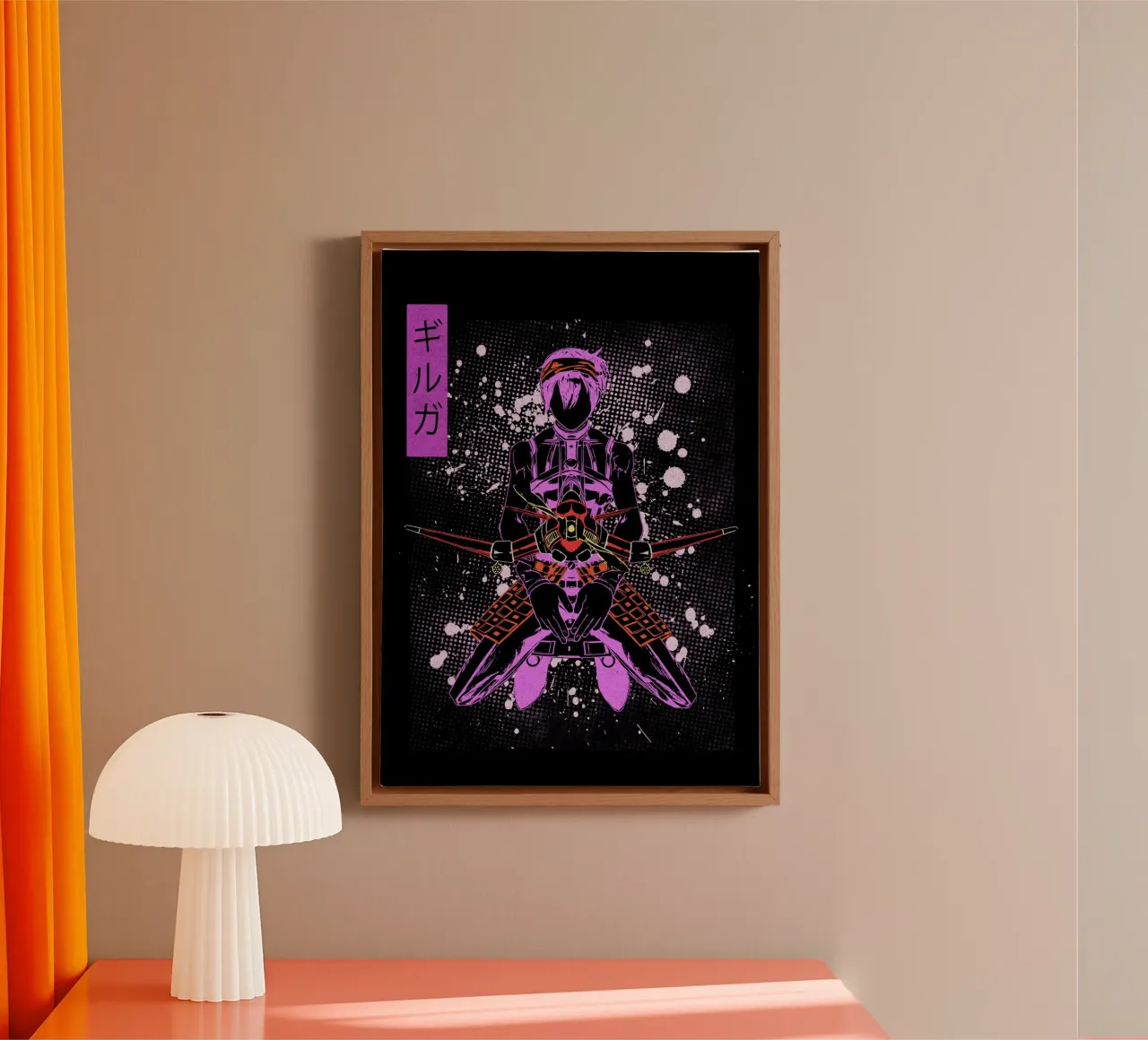 Narancia Ghirga jojo canvas with Floater frame by Neonartstudio