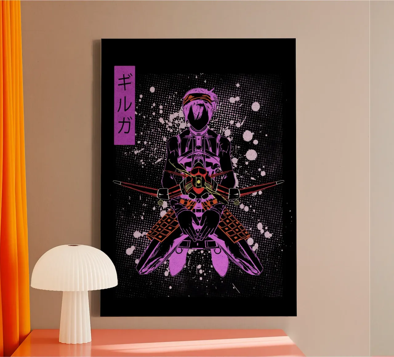 Narancia Ghirga jojo canvas with Floater frame by Neonartstudio