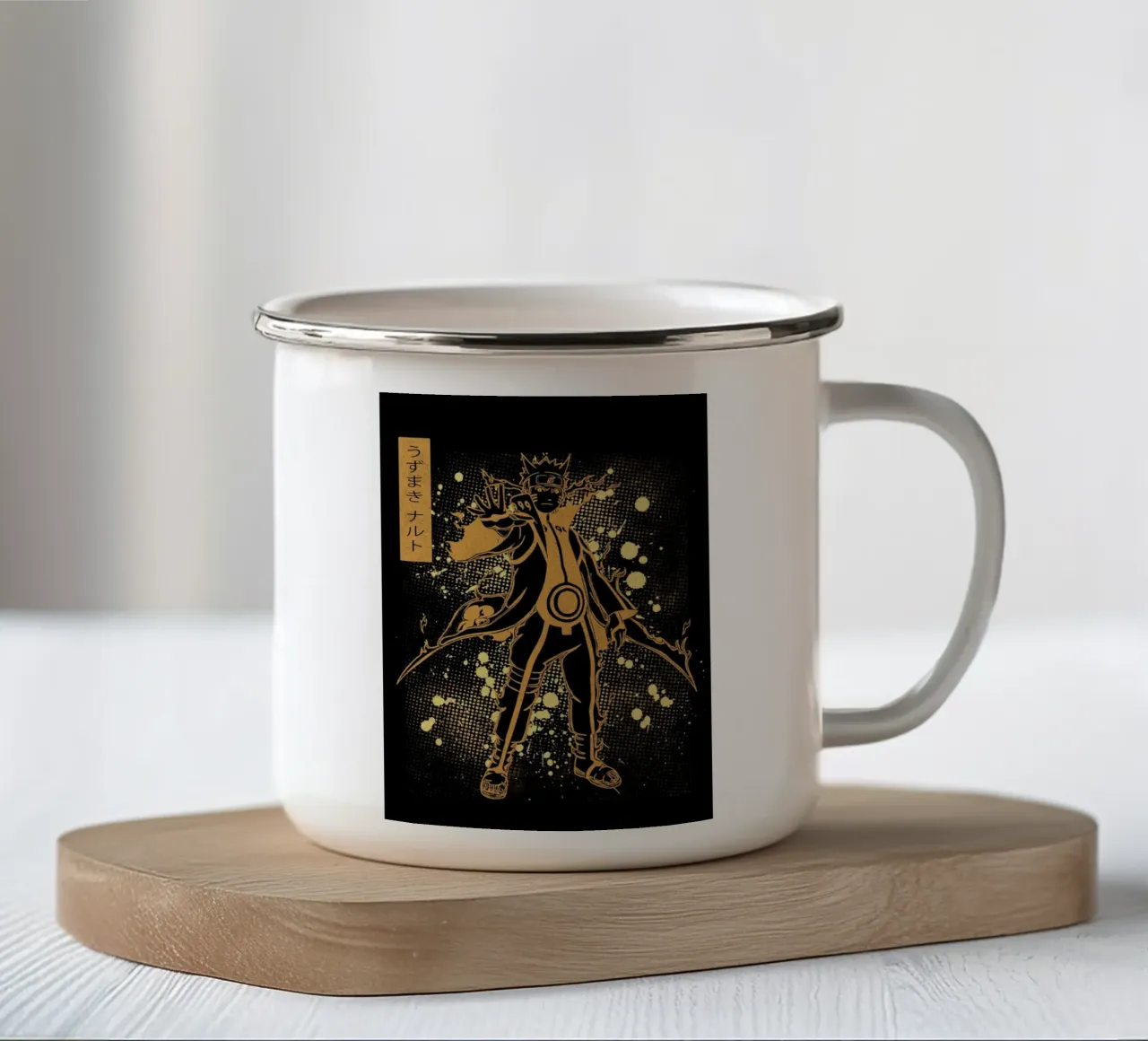 Naruto Uzumaki tazza in smalto da Neonartstudio