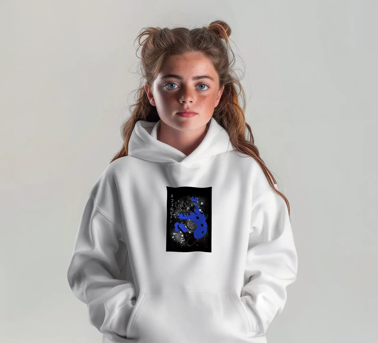 Neferpitou felpa bambino con cappuccio da Neonartstudio