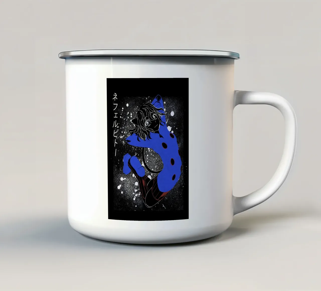 Neferpitou tazza in smalto da Neonartstudio