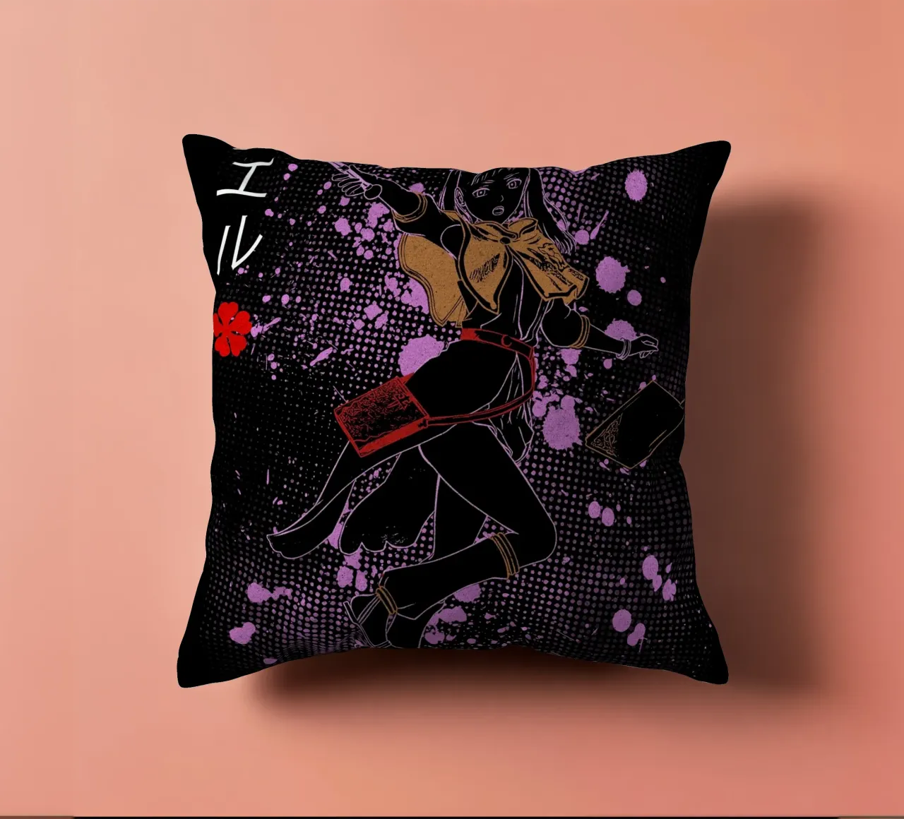 Noelle Silva black clover cuscino da Neonartstudio