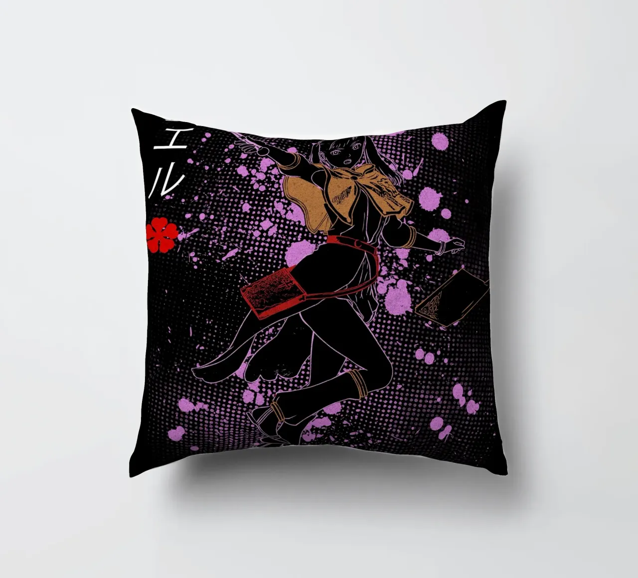 Noelle Silva black clover cuscino da Neonartstudio