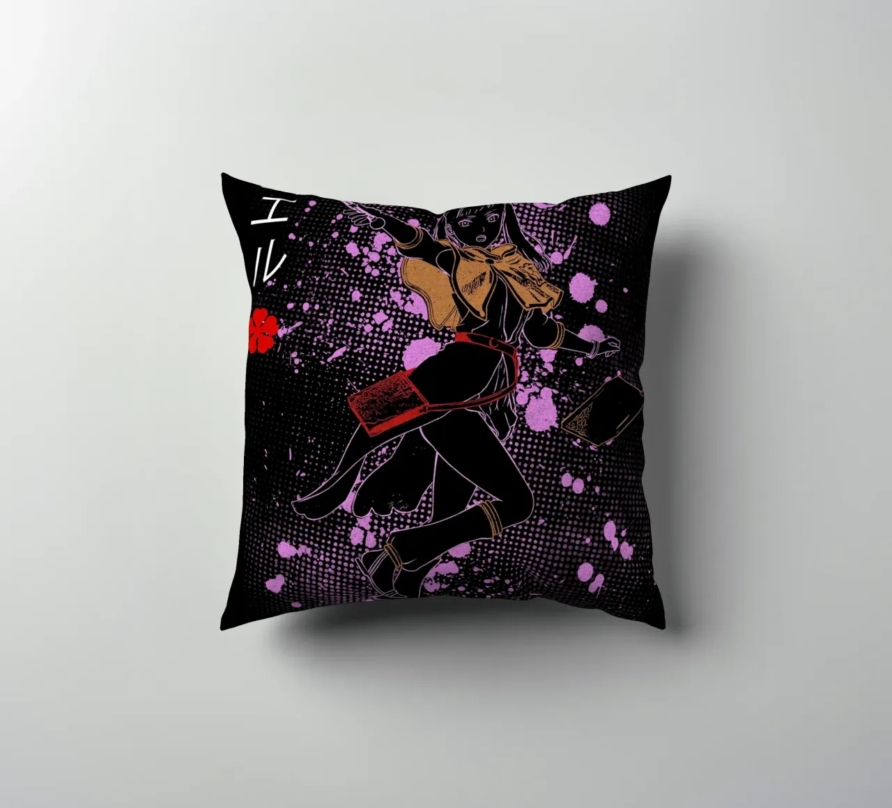 Noelle Silva black clover cuscino da Neonartstudio