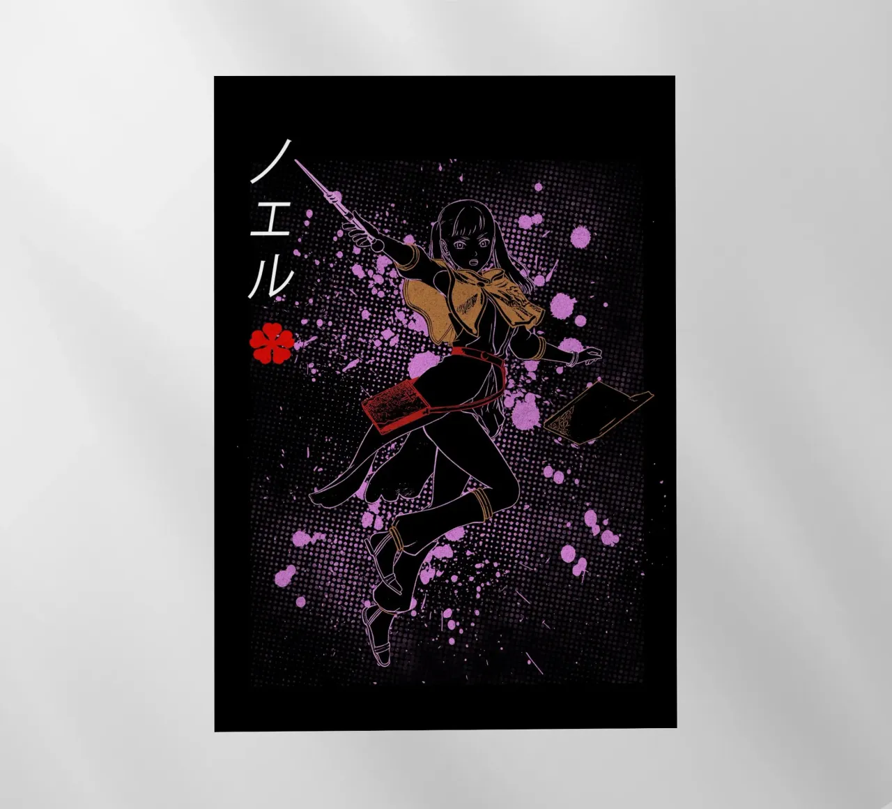 Noelle Silva black clover pellicola backlit da Neonartstudio