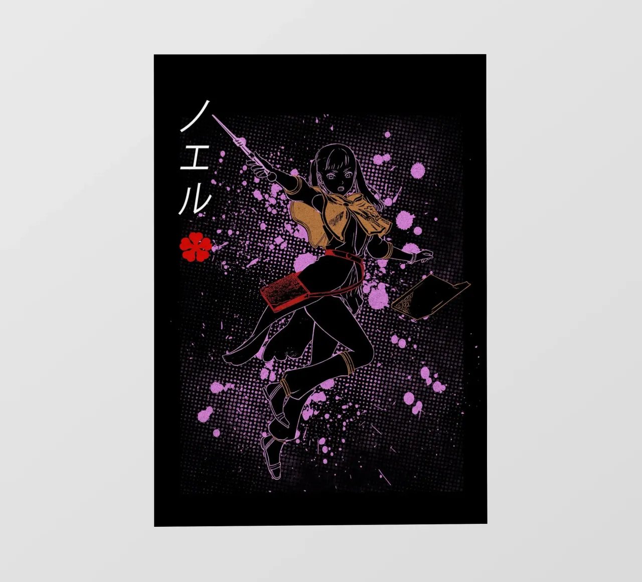 Noelle Silva black clover pellicola backlit da Neonartstudio