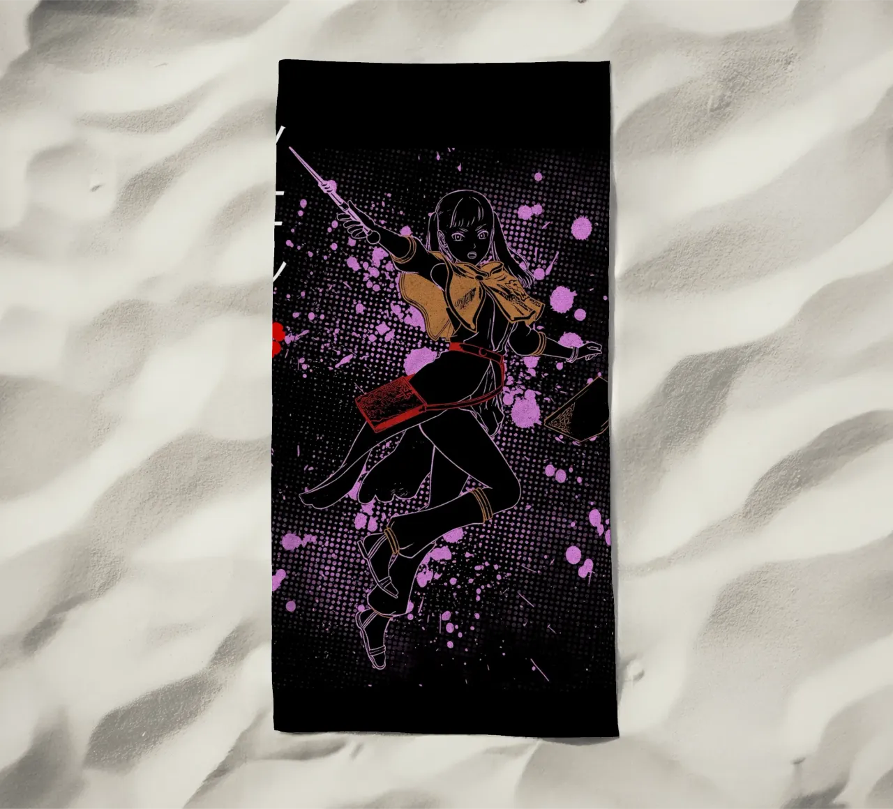 Noelle Silva black clover telo mare da Neonartstudio