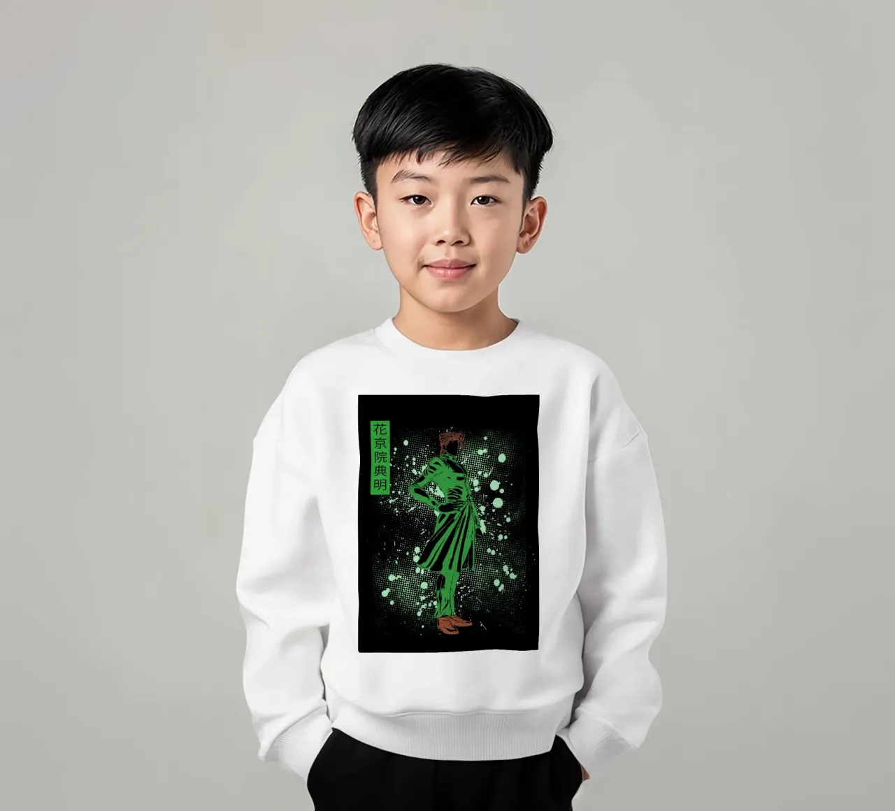 Noriaki Kakyoin jojo felpa bambino da Neonartstudio
