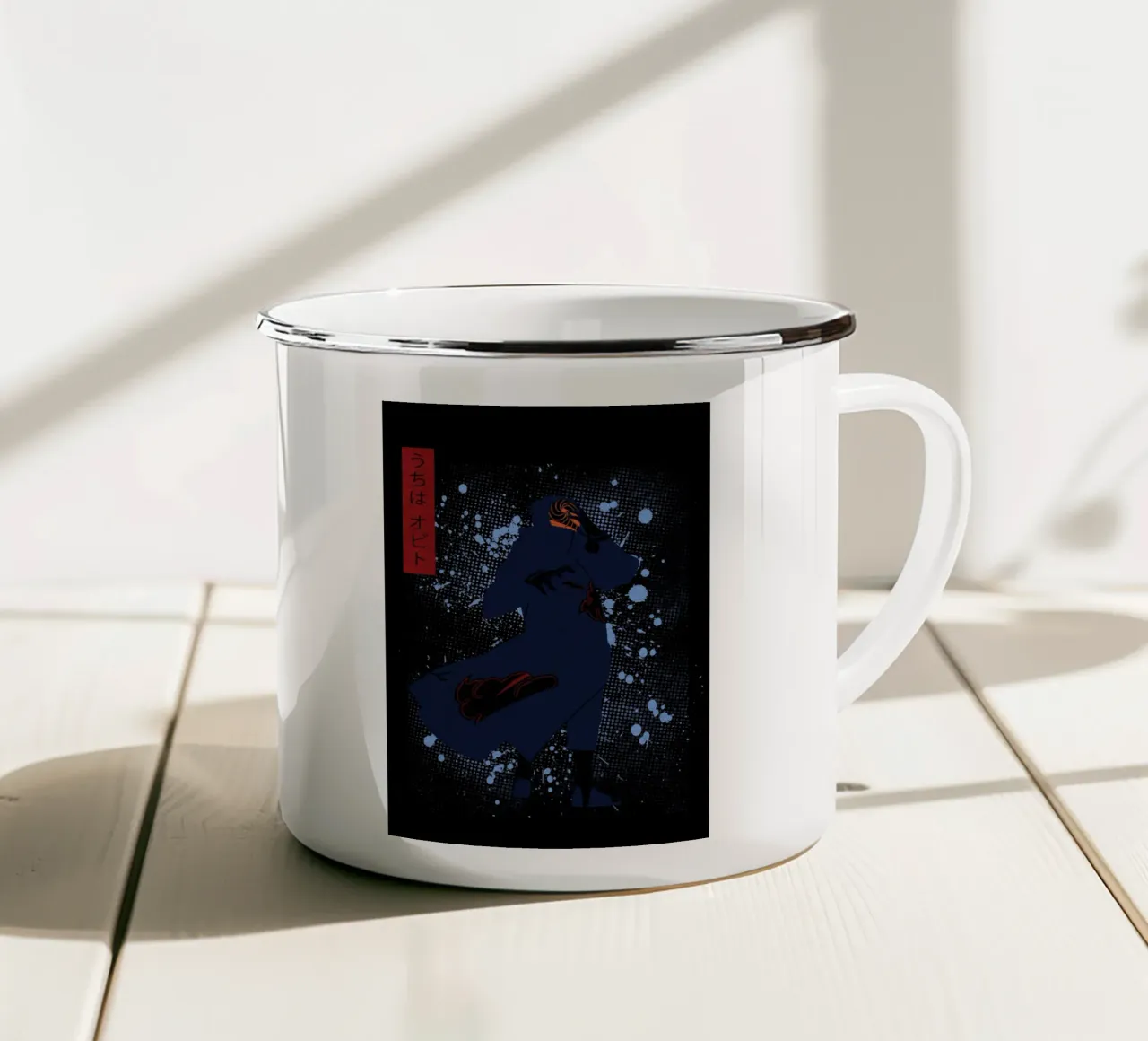 Obito Uchiha naruto tazza in smalto da Neonartstudio