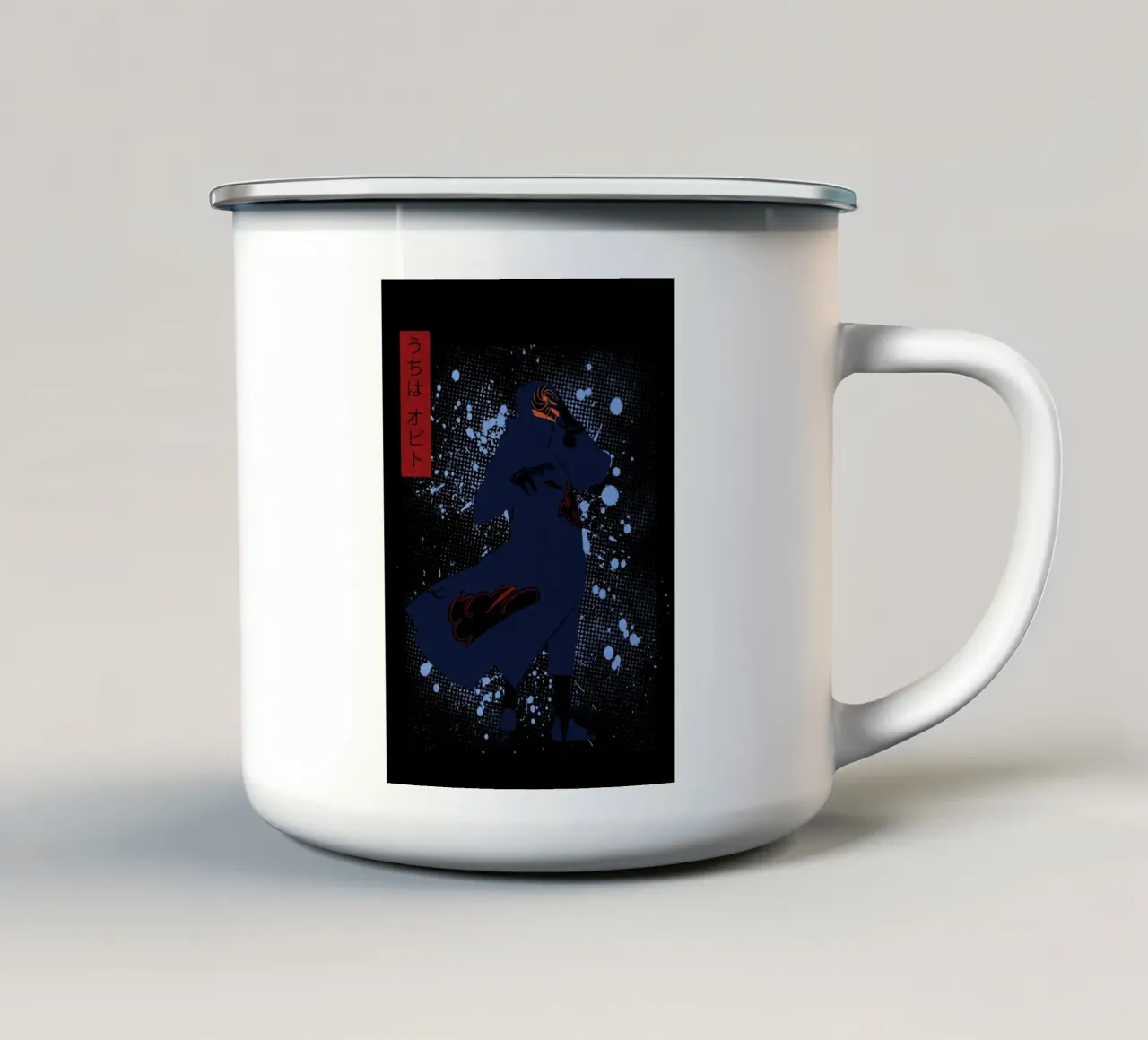 Obito Uchiha naruto tazza in smalto da Neonartstudio