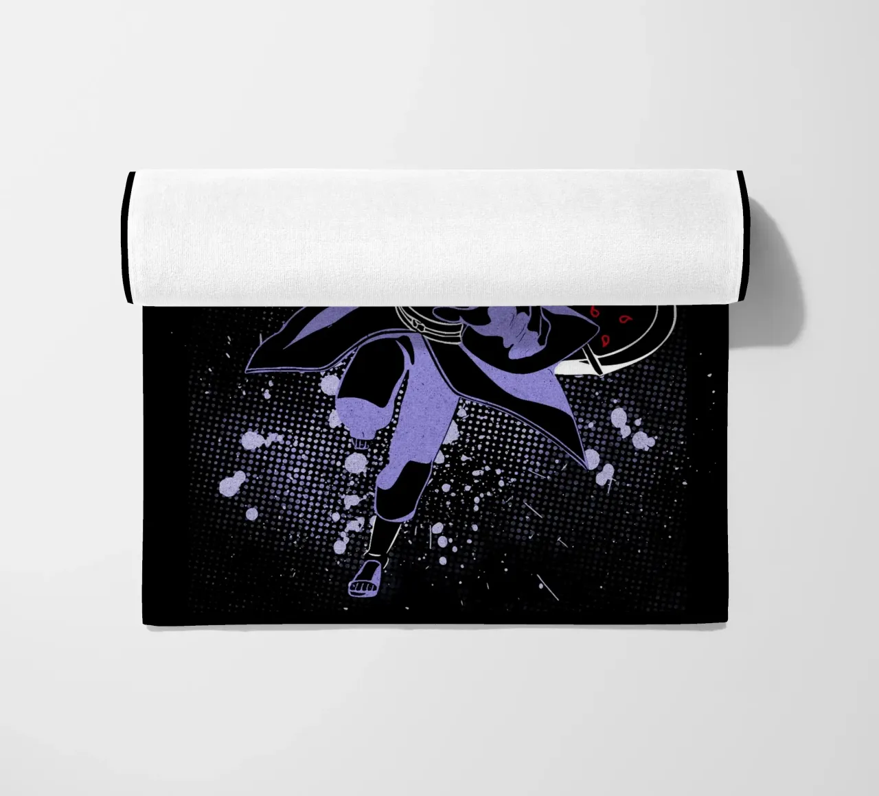 Obito Uchiha beach towel by Neonartstudio