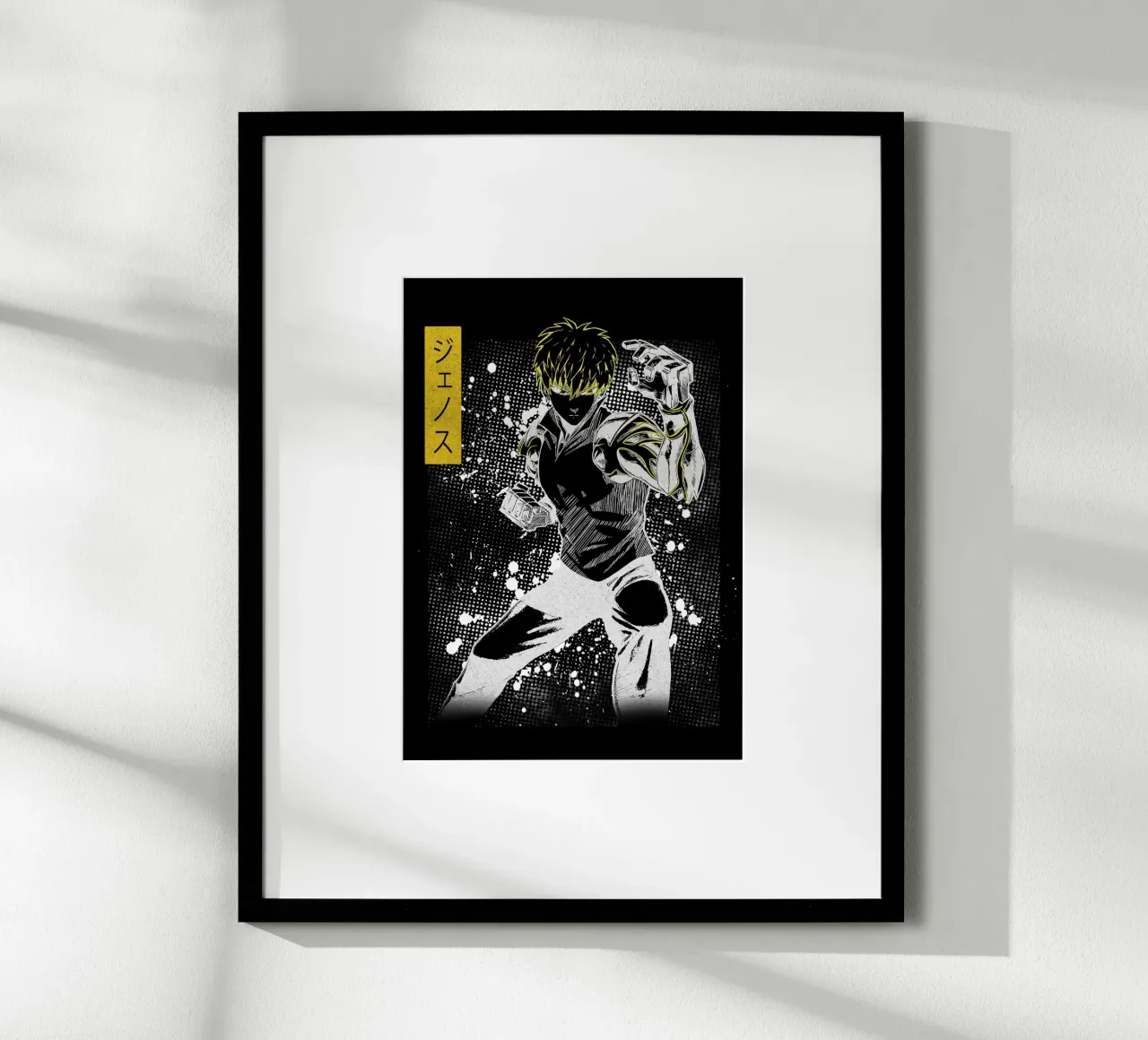 One-Punch Man Genos carta hahnemühle da Neonartstudio