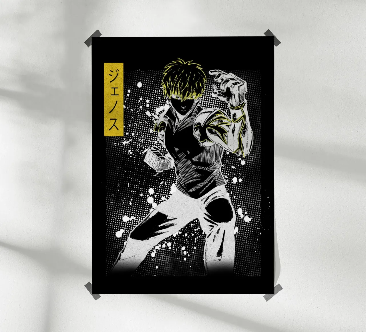 One-Punch Man Genos carta hahnemühle da Neonartstudio