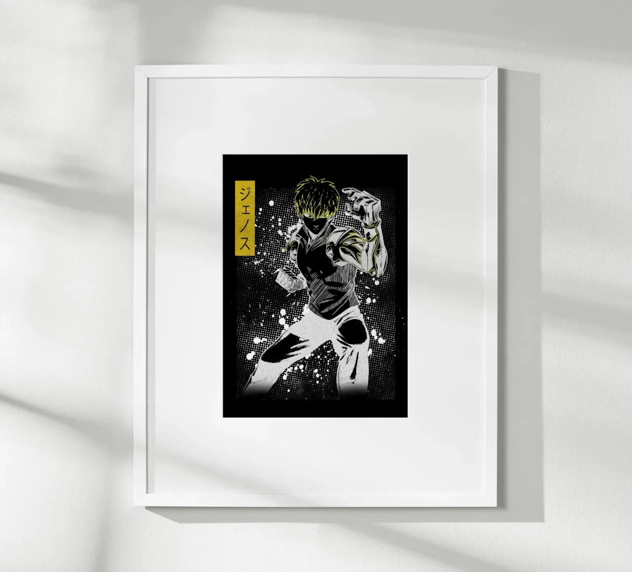 One-Punch Man Genos carta hahnemühle da Neonartstudio