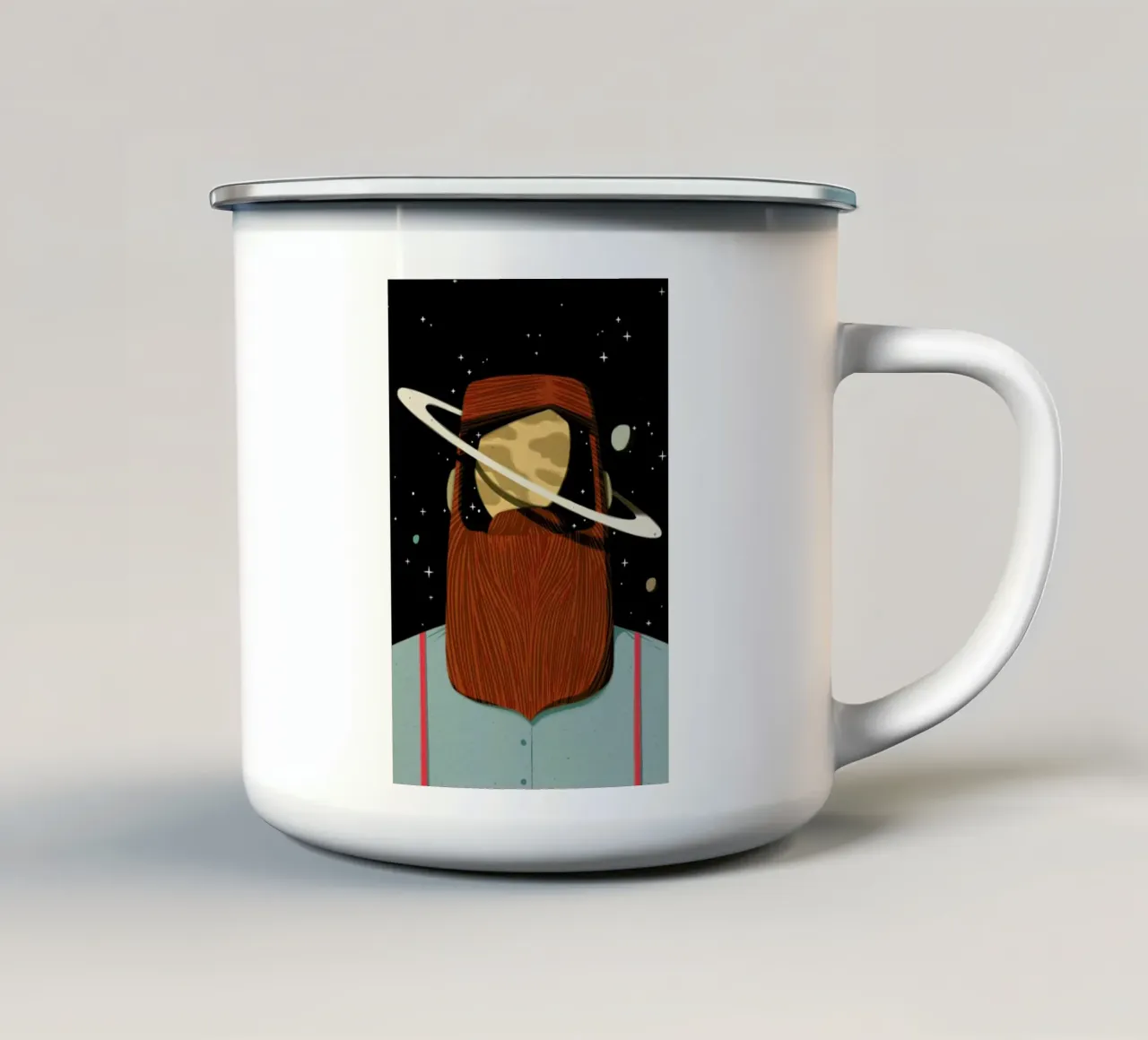 Your Planet Emaille Tasse von Caio Beltrão
