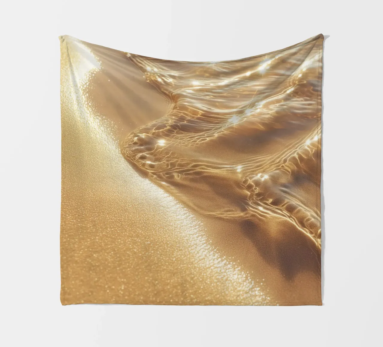 Boho Spiaggia dorata Sole e sabbia Chakra solare della fortuna coperta in pile da Gentle Echoes Art