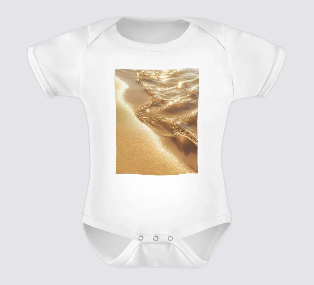 Boho Spiaggia dorata Sole e sabbia Chakra solare della fortuna body neonato maniche corte da Gentle Echoes Art