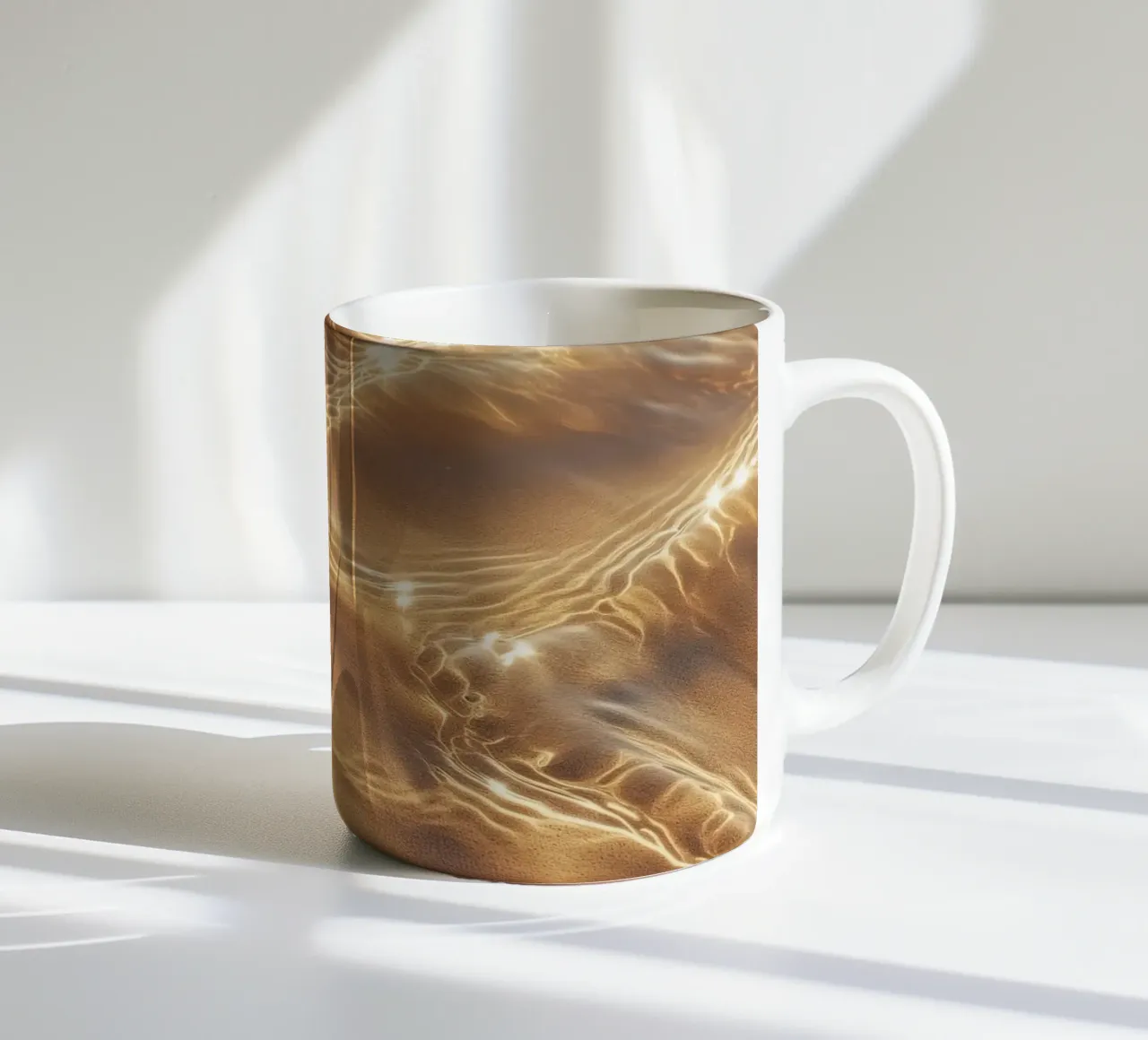 Boho Spiaggia dorata Sole e sabbia Chakra solare della fortuna tazza in ceramica da Gentle Echoes Art