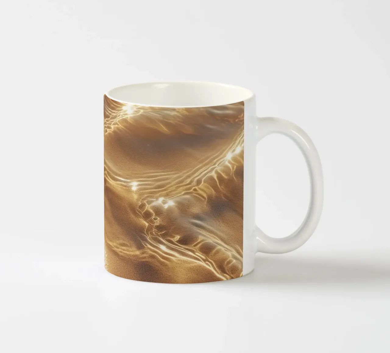 Boho Spiaggia dorata Sole e sabbia Chakra solare della fortuna tazza in ceramica da Gentle Echoes Art