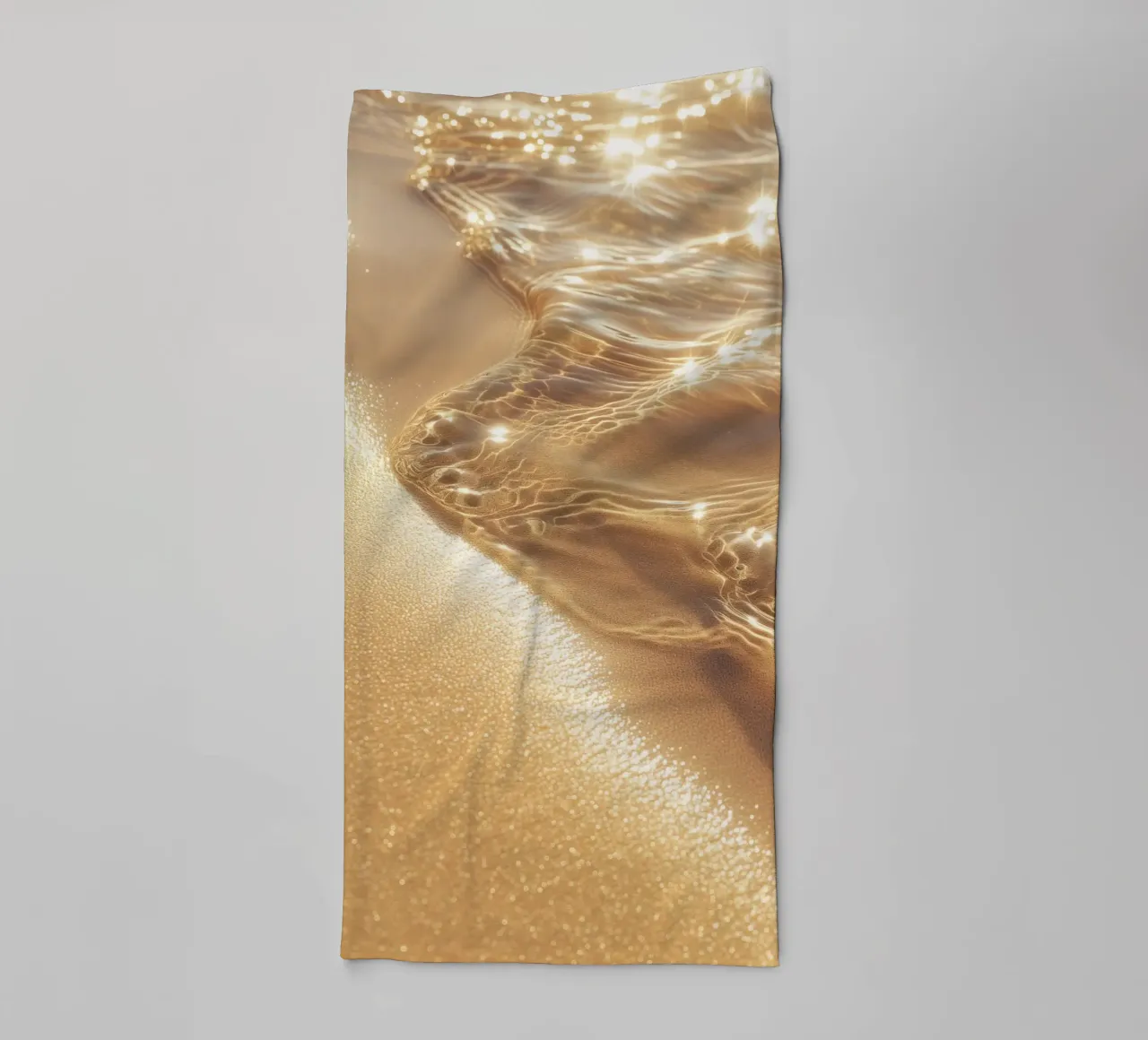 Boho Spiaggia dorata Sole e sabbia Chakra solare della fortuna asciugamano da bagno da Gentle Echoes Art