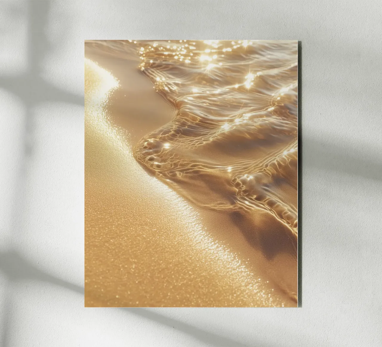 Boho Spiaggia dorata Sole e sabbia Chakra solare della fortuna alluminio dibond da Gentle Echoes Art