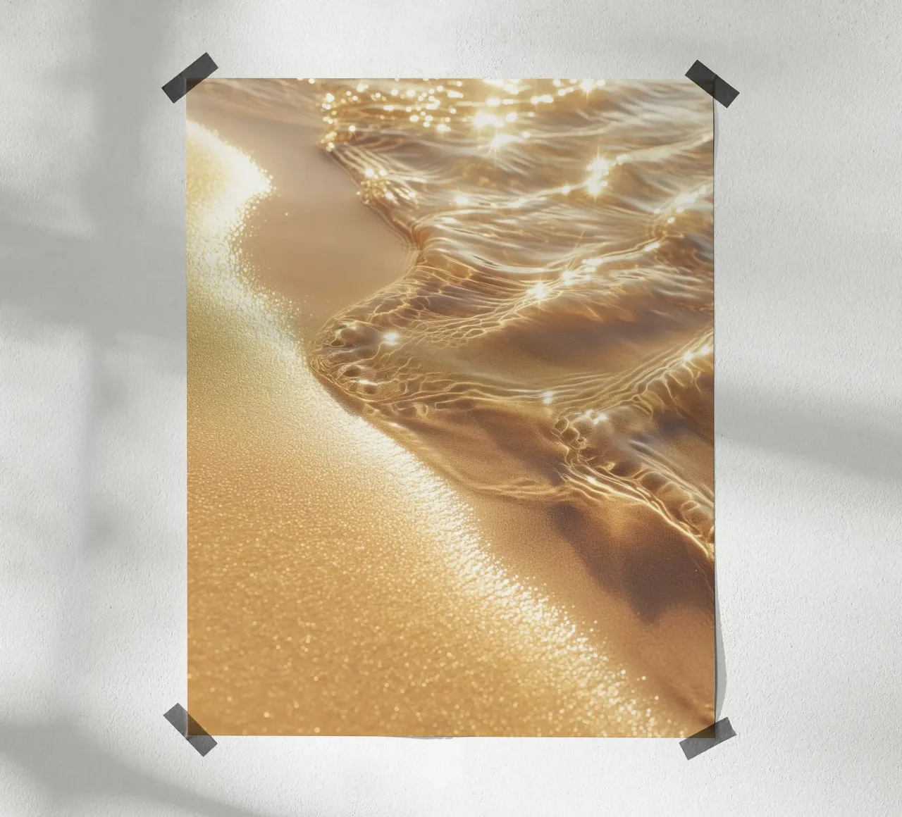 Boho Spiaggia dorata Sole e sabbia Chakra solare della fortuna carta hahnemühle da Gentle Echoes Art