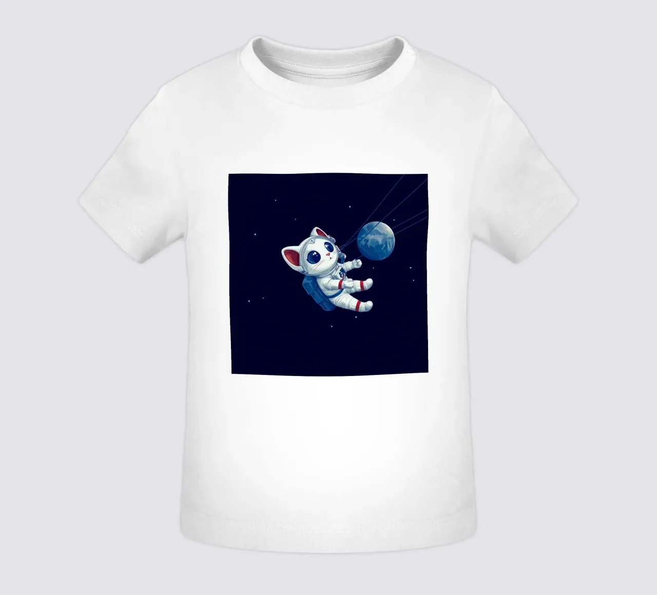 Cat in the space maglietta neonato da Motivate-Today