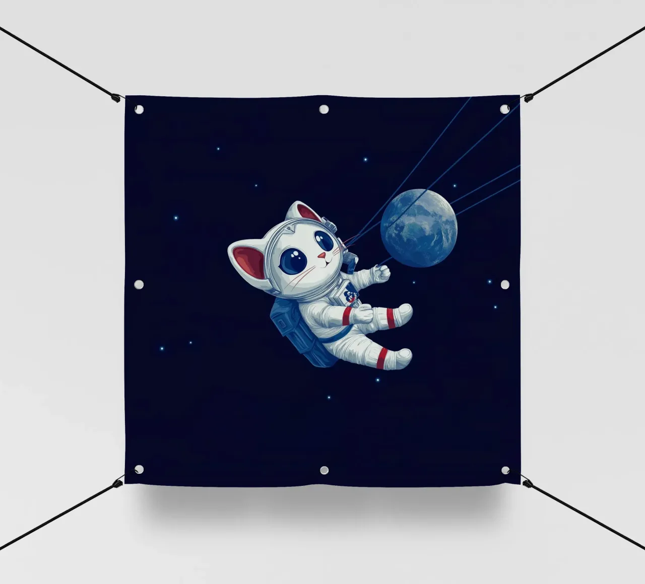Cat in the space telo in pvc da Motivate-Today
