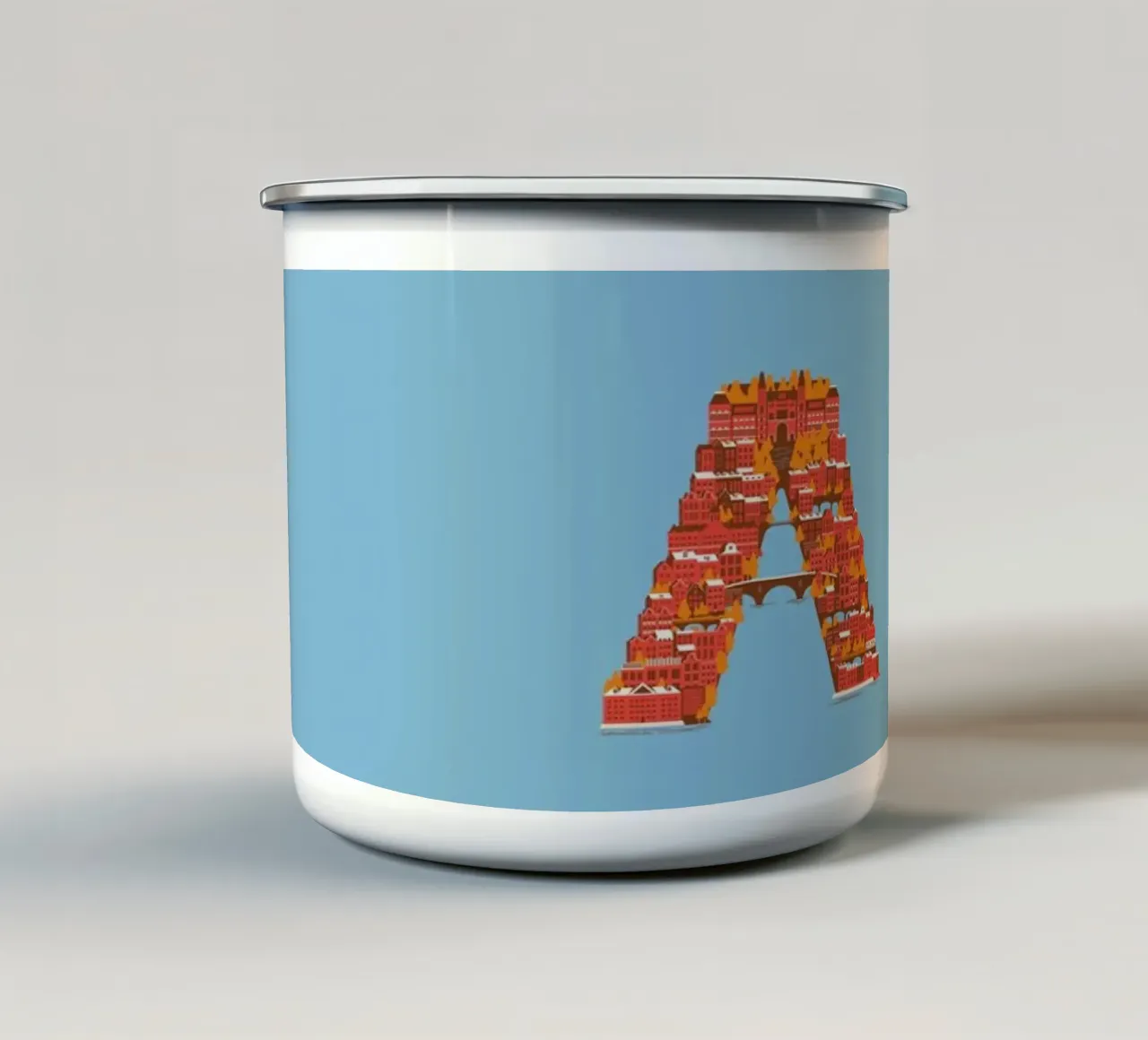 A for Amsterdam tazza in smalto da La Come Di