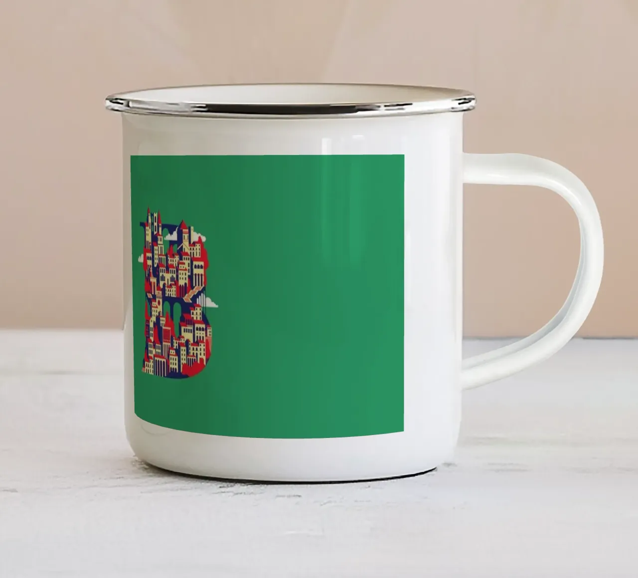 B for Bergamo tazza in smalto da La Come Di