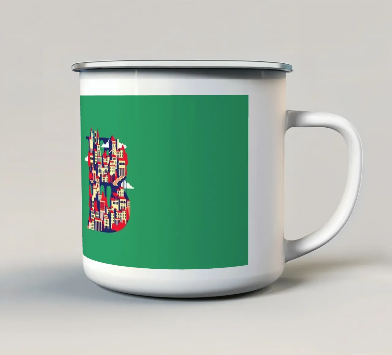 B for Bergamo tazza in smalto da La Come Di