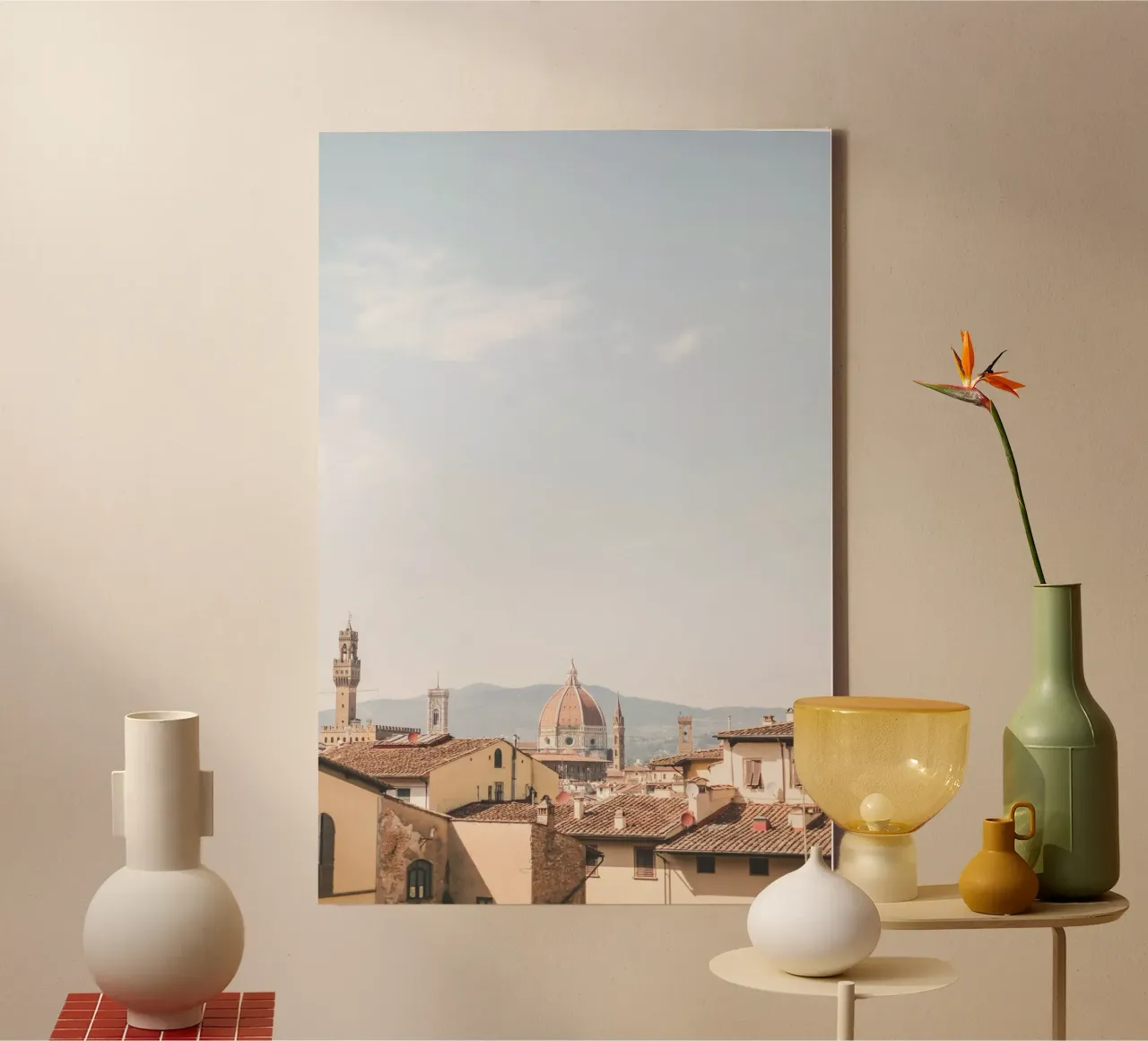 Florence, Italië I Skyline uitzicht op de Duomo kathedraal canvas met Baklijst van Julie Travel Photography