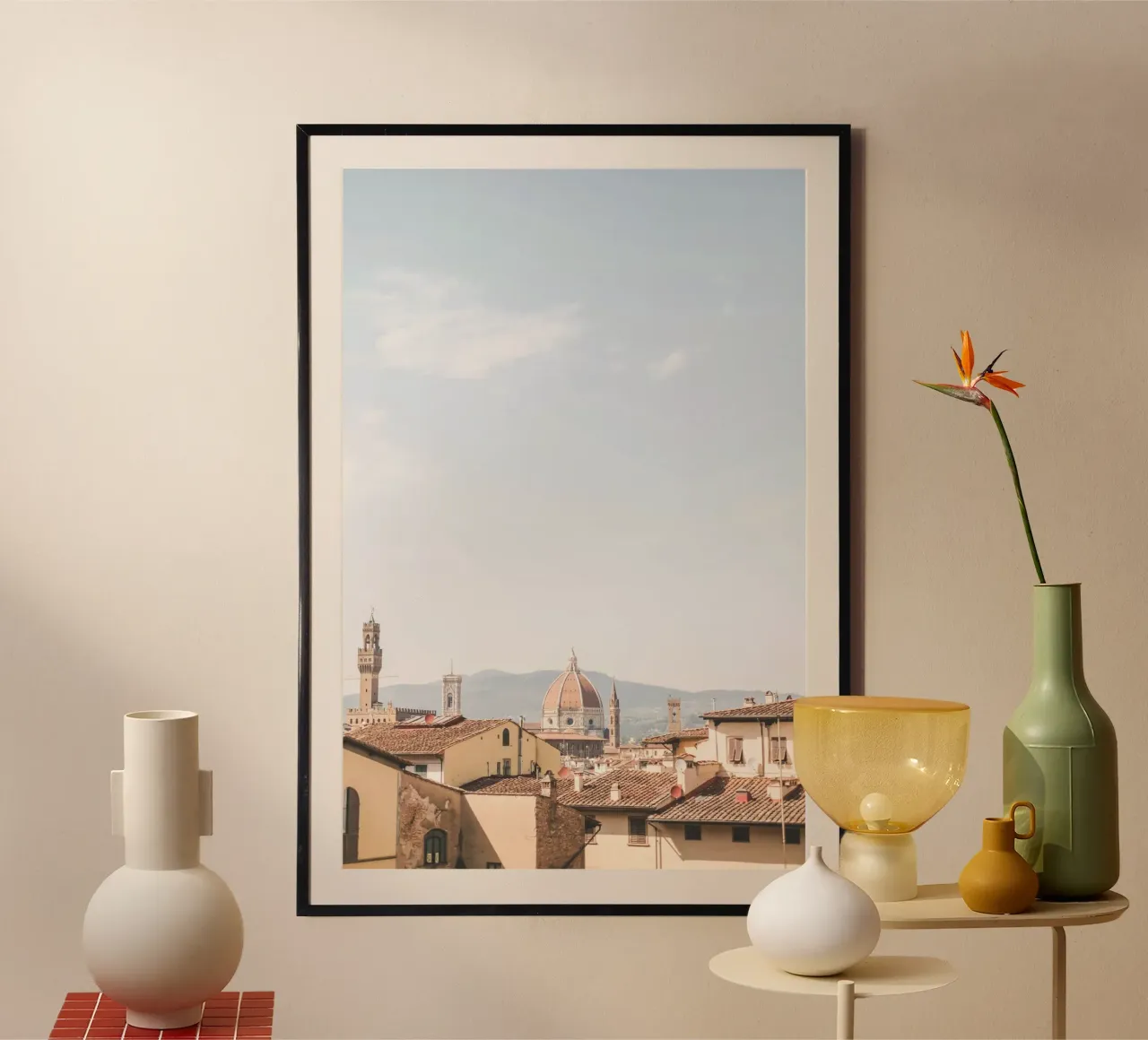 Firenze, Italia I Veduta della cattedrale del Duomo poster con telaio in plastica da Julie Travel Photography