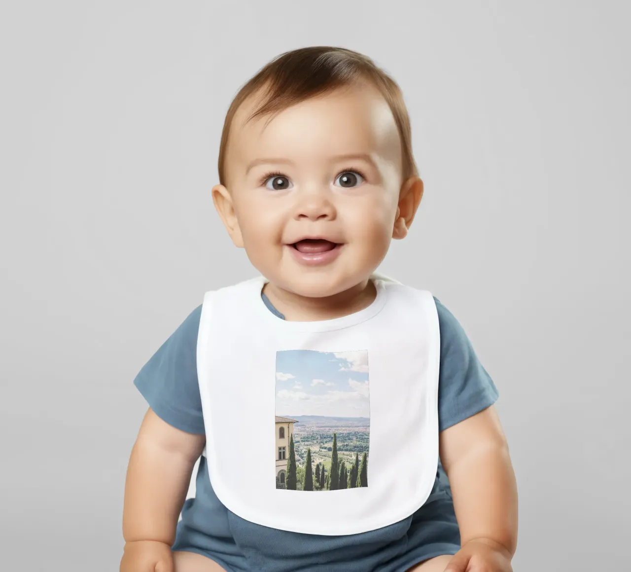 Florence, Italy I Skyline view of the Tuscan countryside baby bib by Julie Travel Photography
