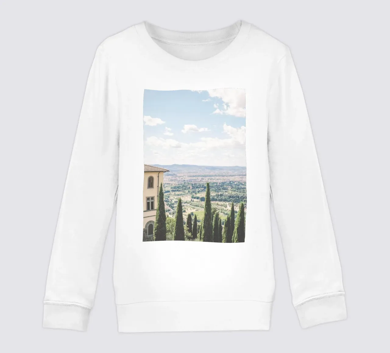 Florenz, Italien I Skyline-Blick auf die Landschaft der Toskana Kinder Sweatshirt von Julie Travel Photography