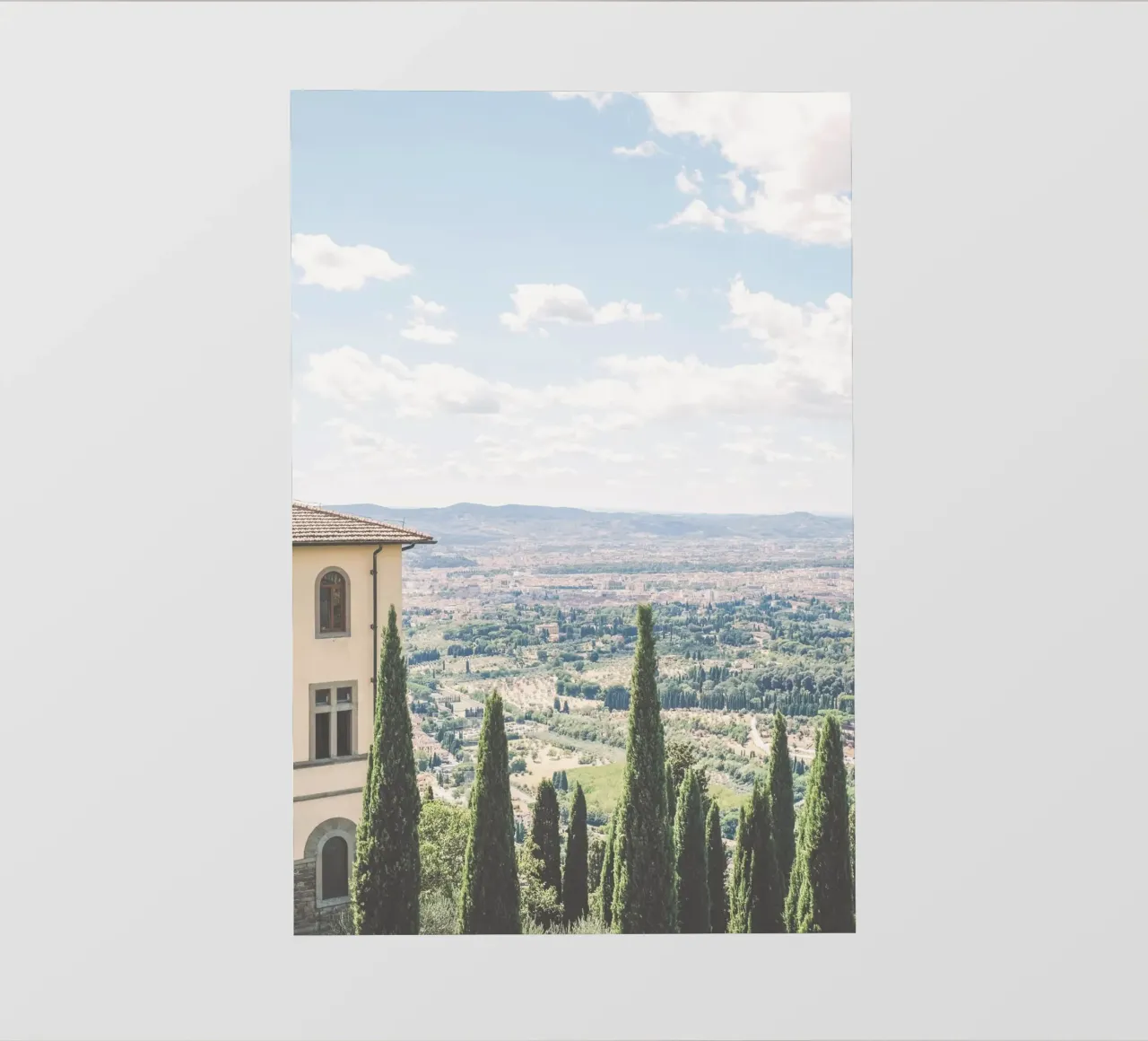 Florence, Italy I Skyline view of the Tuscan countryside backlit film by Julie Travel Photography