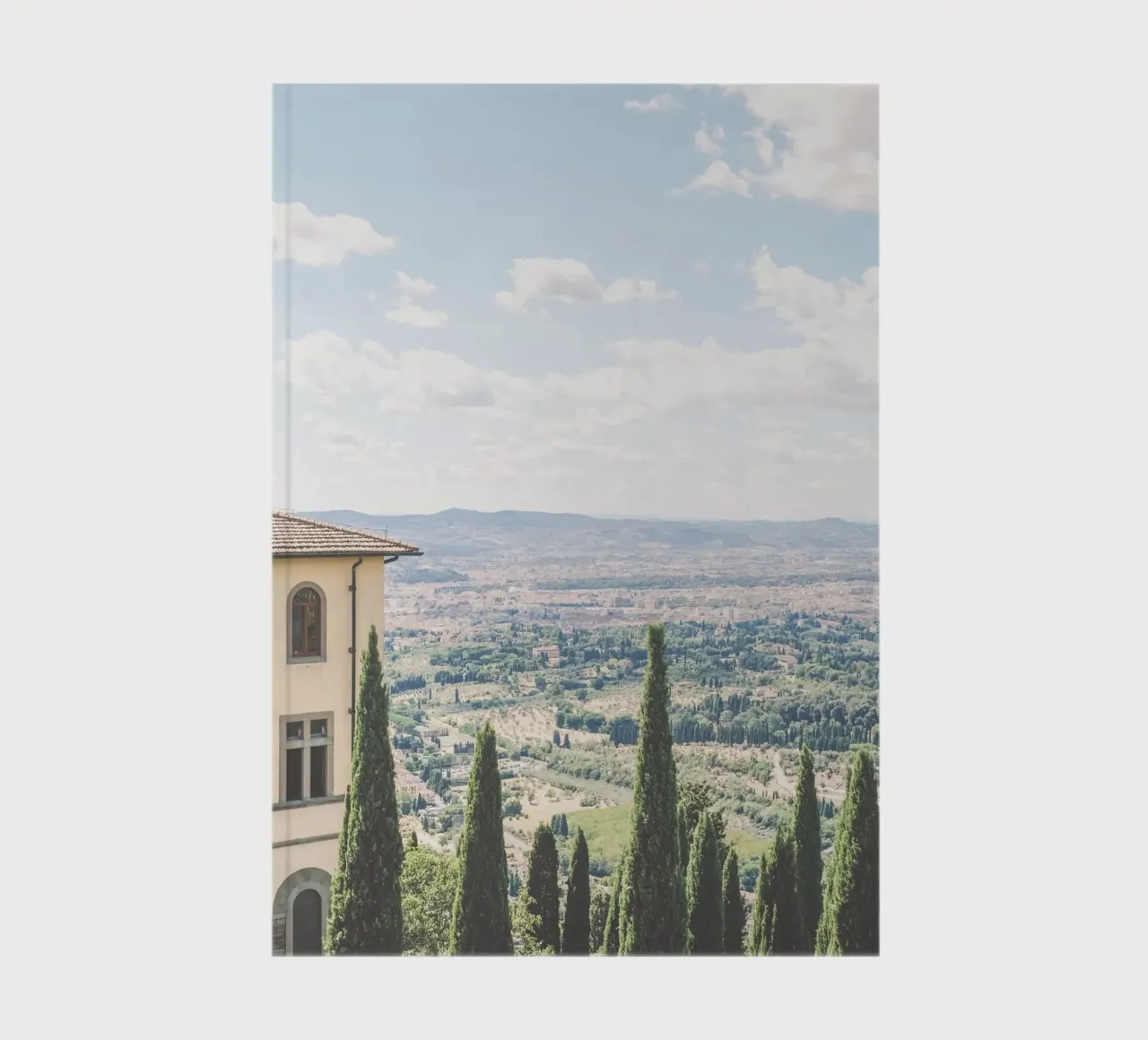 Florence, Italie I Vue skyline sur la campagne de Toscane carnet de notes de Julie Travel Photography