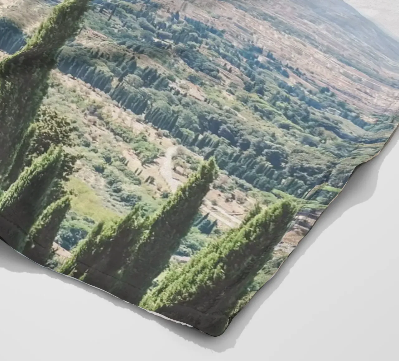 Florence, Italy I Skyline view of the Tuscan countryside fleece blanket by Julie Travel Photography