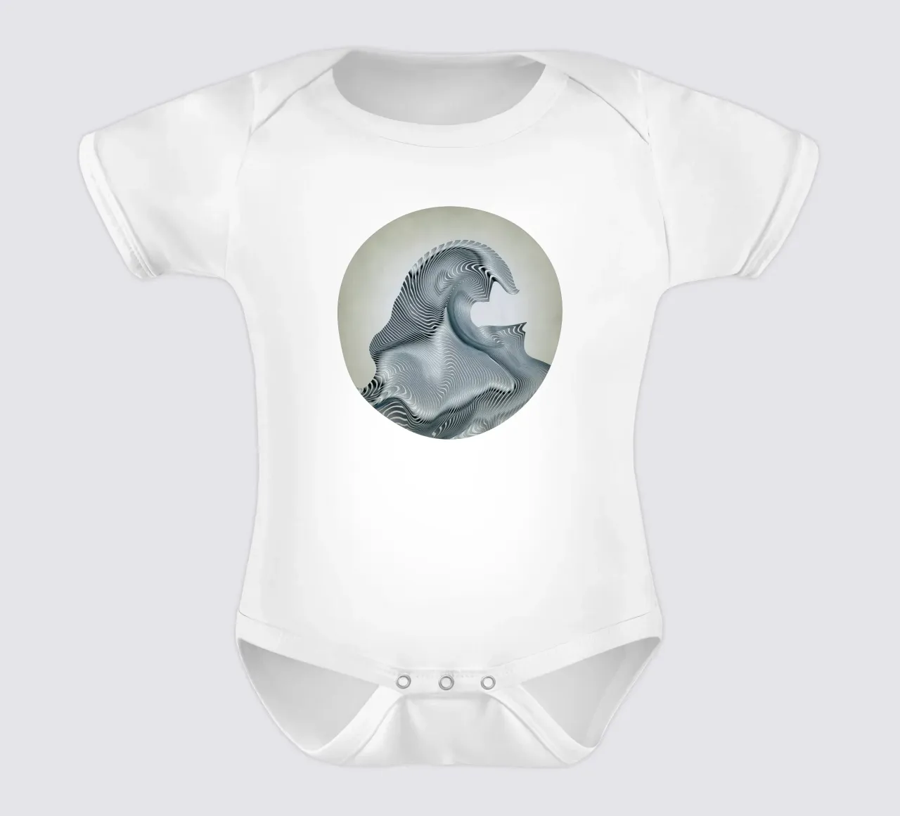Silver Wave body neonato maniche corte da Angelo Cerantola