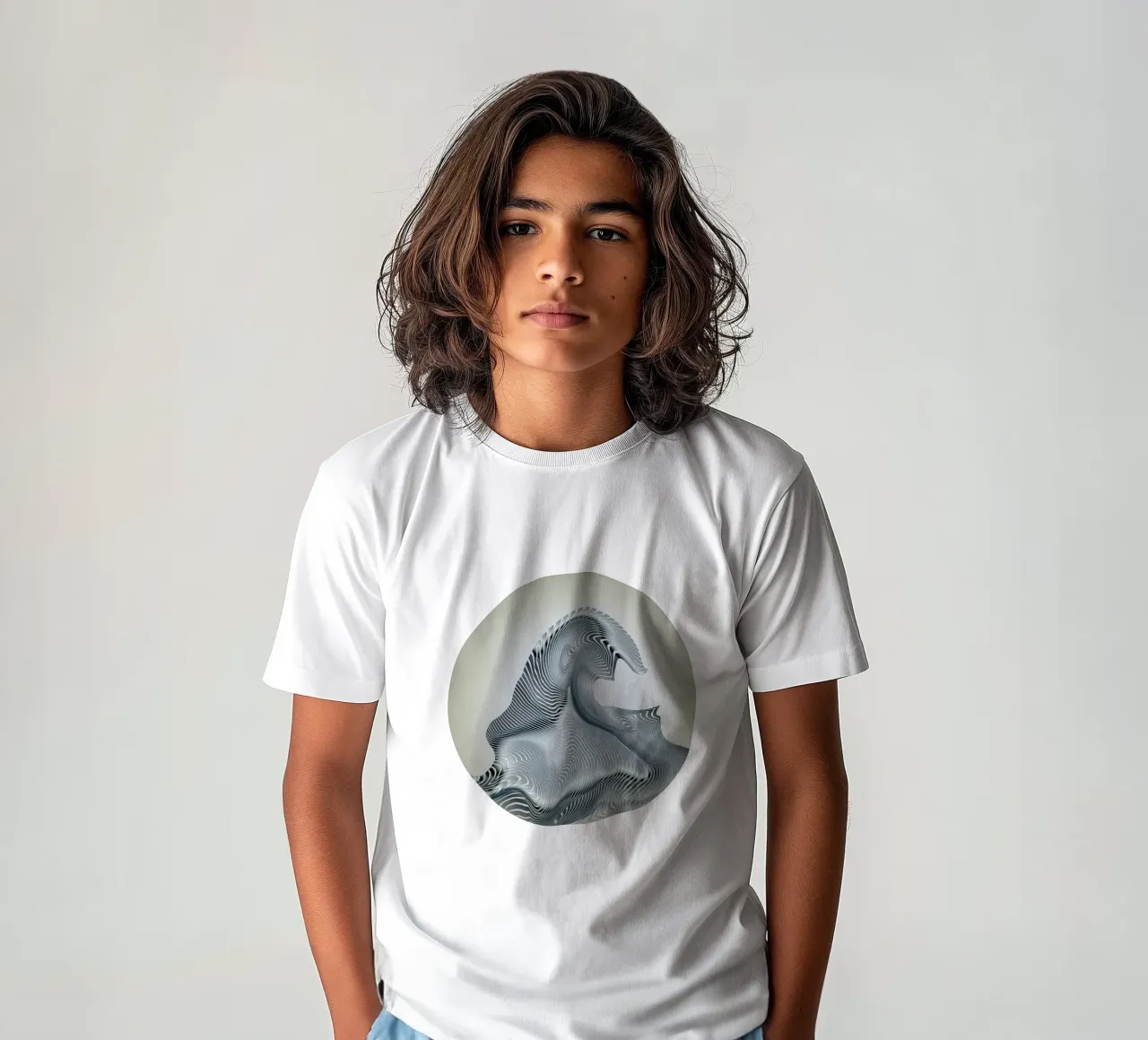 Silver Wave kids t-shirt by Angelo Cerantola